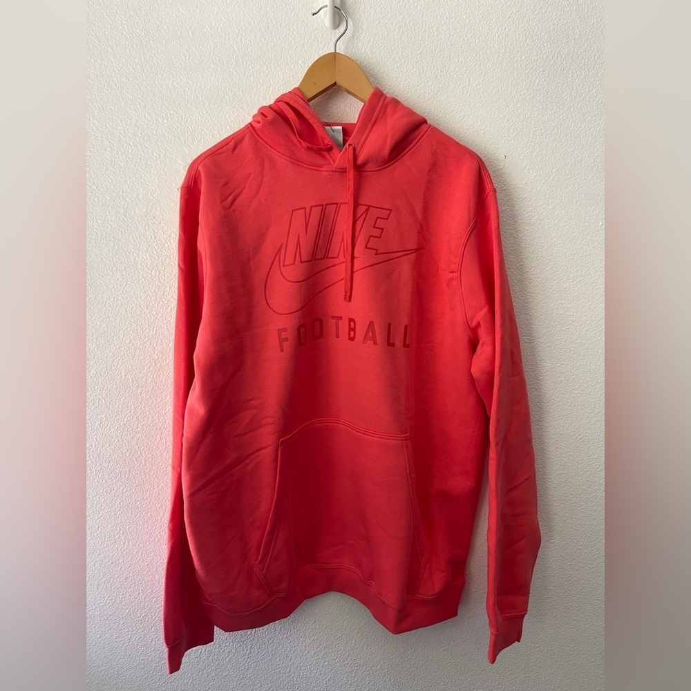 Nike Men’s Football Pullover Hoodie Sweatshirt Salmon Orange Size XL